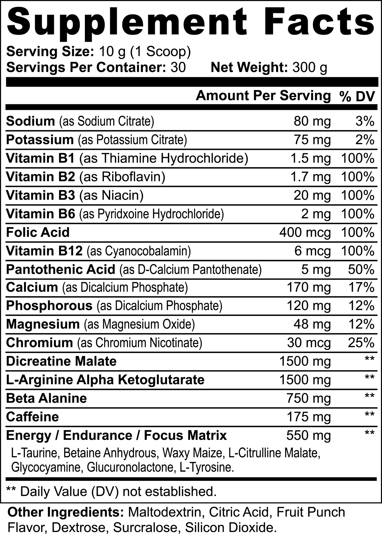 HyperGrav Pre-Workout (Fruit Punch)